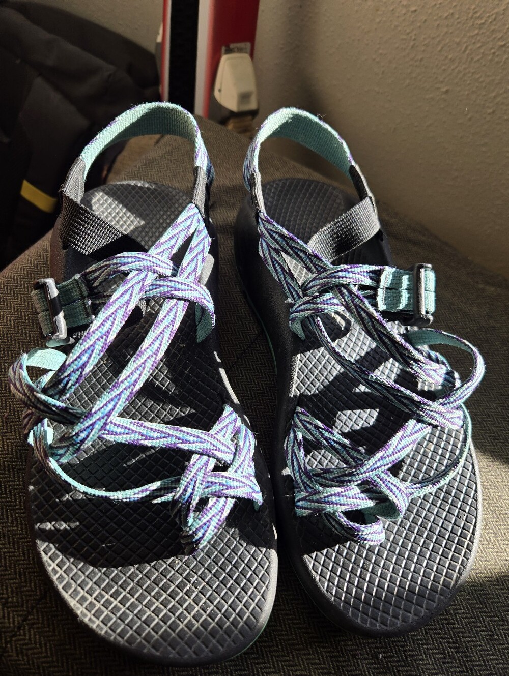Chaco ZX1 Strap Sport Sandals Women's Size 7 Teal Prpl Blue Hiking